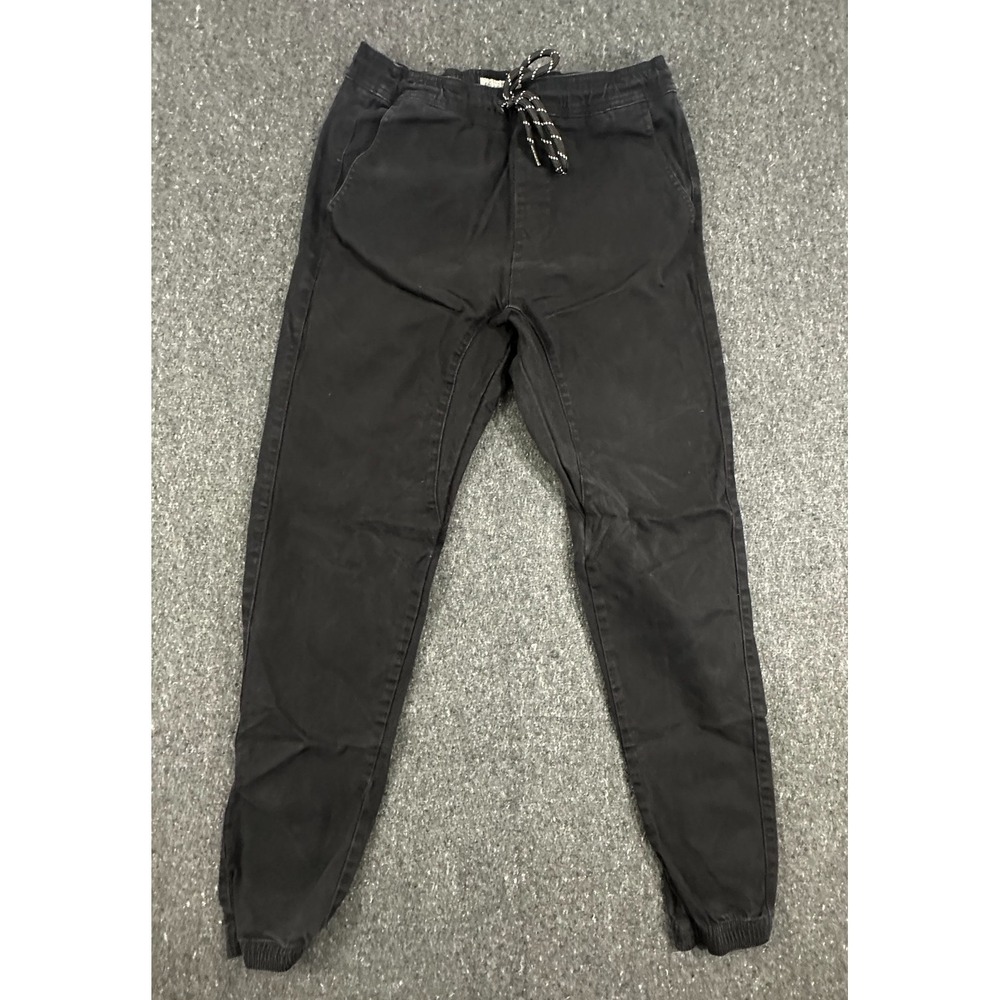 Charles And A Half Men's Joggers Drawstring Waist black Size Small